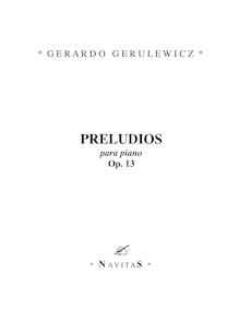 Partition complète, préludes, Op.13, Gerulewicz, Gerardo