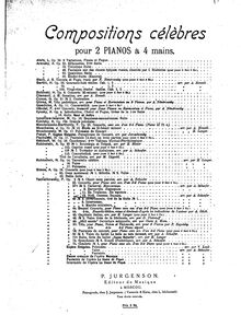 Partition Piano 1, pour Seasons, Времена года, Tchaikovsky, Pyotr
