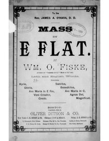 Partition , Title; Kyrie, Mass en E-flat major, E♭ major, Fiske, William Orville