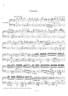 Partition complète, Sonata pour Piano 4-mains, Op.19, Dietrich, Albert Hermann