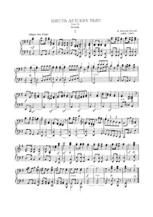 Partition complète, 6 Kinderstücke, Op.72, Mendelssohn, Felix