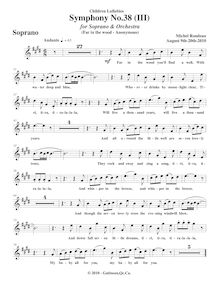 Partition Solo soprano, Symphony No.38  Children s Lullabies , E major par Michel Rondeau