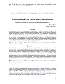 ETHNOMATHEMATICS: THE CULTURAL ASPECTS OF MATHEMATICS (Etnomatemática: os aspectos culturais da matemática)