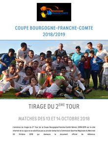 2e tour coupe de Bourgogne Franche-Comté 2018 FOOT 