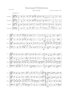 Partition Zum Auszug (Ite missa est; move-out): Transposed Score (en B♭), Kaiseraugster Waldhornmesse