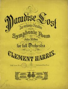 Partition couverture couleur, Paradise Lost, Symphonic poem after John Milton for full orchestra