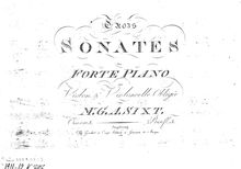 Partition parties, 3 Sonates pour Forte-Piano avec Violon & Violoncelle Oblige