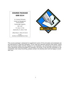 course pack professional writing