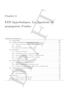 Cours : EDP hyperboliques. Les équations de propagations d'ondes