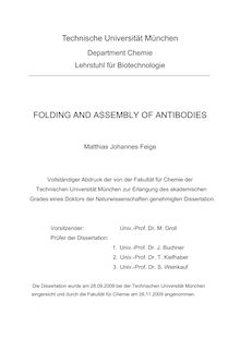 Folding and assembly of antibodies [Elektronische Ressource] / Matthias Johannes Feige
