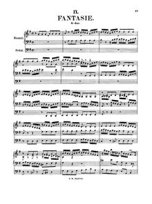 Partition complète, Fantasia en G major, Bach, Johann Sebastian