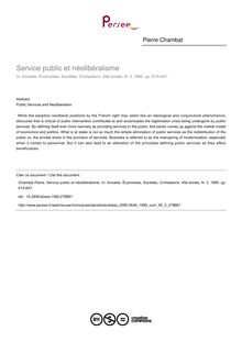Service public et néolibéralisme - article ; n°3 ; vol.45, pg 615-647