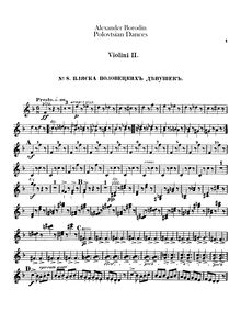 Partition violons II, Prince Igor, Князь Игорь - Knyaz Igor, Borodin, Aleksandr par Aleksandr Borodin