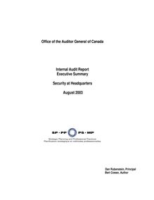 Internal Audit Report - Executive version