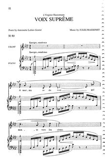 Partition complète (A♭ Major: medium ou haut voix et piano), Voix suprême
