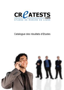 Catalogue des résultats d étude de marché Creatests