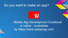 Mobile App Development Cookbook