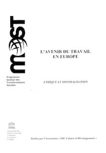 View the PDF document - L Avenir du travail en Europe: éthique et ...