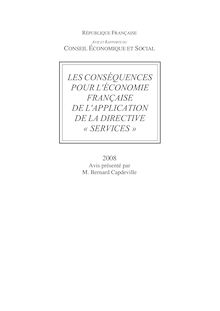 Les conséquences pour l économie française de l application de la directive Services