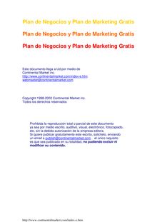 Plan de Negocios y Plan de Marketing Gratis 
