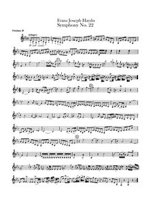 Partition violons II, Symphony No.22 en E-flat, Der Philosoph, Sinfonia No.22