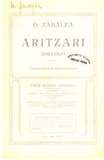 Partition Piano - Conductor, Aritzari, Zortcico, Zabalza, Dámaso
