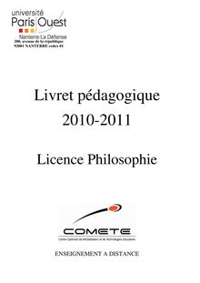 Livret pédagogique 2010-2011 - Philosophie