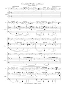 Partition de piano, violon Sonata No.2, Harrington, Jeffrey Michael