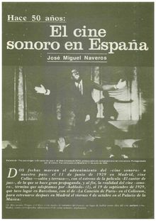 Hace 50 años: El cine sonoro en España