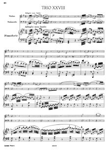 Partition Piano , partie, 3 Piano Trios, Hob.XV:3-5, C Major, F Major, G Major par Joseph Haydn