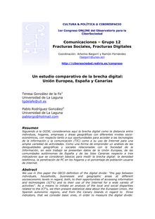 Comunicaciones – Grupo 12 Fracturas Sociales, Fracturas Digitales ...