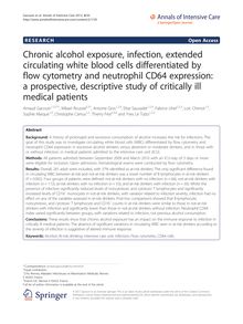 Chronic alcohol exposure, infection, extended circulating white blood cells differentiated by flow cytometry and neutrophil CD64 expression: a prospective, descriptive study of critically ill medical patients