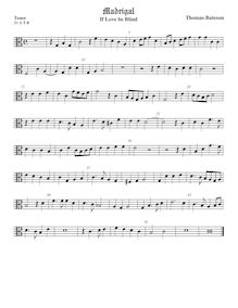 Partition ténor viole de gambe 2 (alto clef), pour First Set of anglais Madrigales to 3, 4, 5 et 6 voix par Thomas Bateson