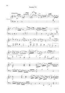 Partition Sonata No.6 (B♭ major), 6 kurze Sonaten für das Klavier oder Fortepiano