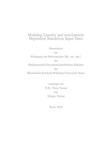Modeling linearly and non-linearly dependent simulation input data [Elektronische Ressource] / vorgelegt von Feras Nassaj