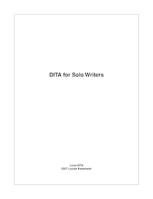 DITA for Solo Writers