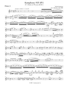 Partition flûte 2, Symphony No.15  Black Halloween , F minor, Rondeau, Michel
