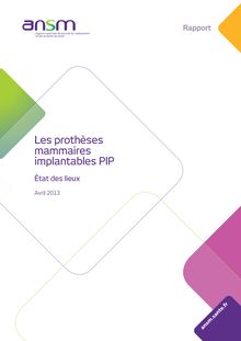 Les prothèses mammaires implantables PIP - Etat des lieux 2013