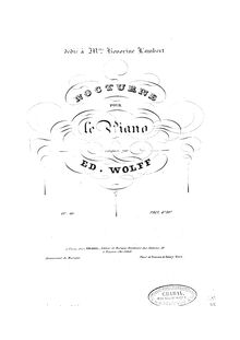 Partition complète, Nocturne, Wolff, Édouard par Édouard Wolff