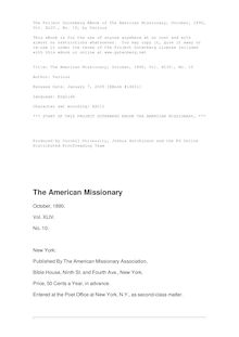 The American Missionary — Volume 44, No. 10, October, 1890