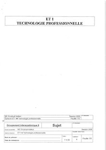 Technologie professionnelle 2005 MC Employe traiteur