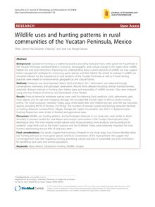 Wildlife uses and hunting patterns in rural communities of the Yucatan Peninsula, Mexico
