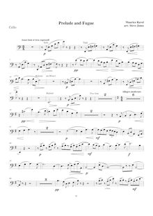 Partition violoncelles, Prélude, Prelude, Ravel, Maurice par Maurice Ravel