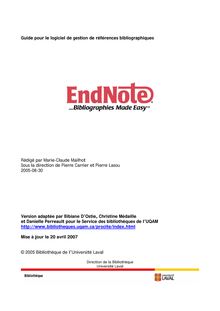 Tutoriel Endnote