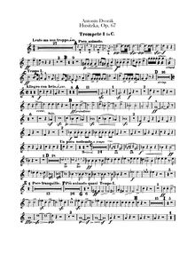 Partition trompette 1, 2 (C), Hussite Overture, Husitská, Dvořák, Antonín