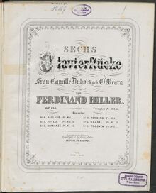 Partition , Ballade (color), 6 Klavierstücke, Hiller, Ferdinand