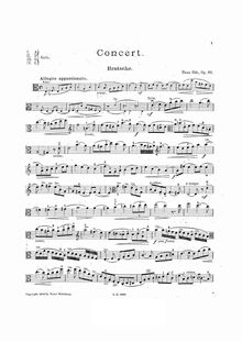 Partition viole de gambe solo, Concerto A-moll für Bratsche und Orchester, Op.68