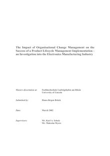 The Impact of Organisational Change Management on the Success of a ...