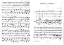 Partition complète et parties, Piano quintette No.1, Reger, Max