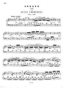 Partition complète, Piano Sonata No.3, Cherubini, Luigi